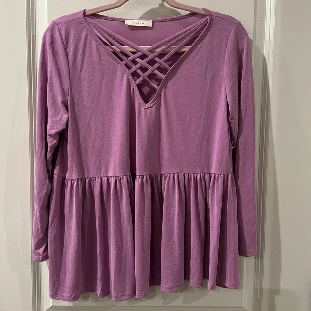 ANTHROPOLOGIE ENTRO NWOT CROSS DROP TOP SIZE SMALL